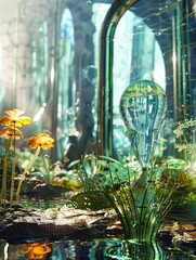Detailed vivid botanicals fantasy art