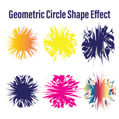 Geometric abstract Circle Shape And Effects Bundle Set.