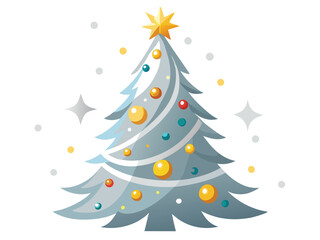 abstract christmas tree card vector illustration