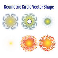 Geometric abstract Circle Shape And Effects Bundle Set.