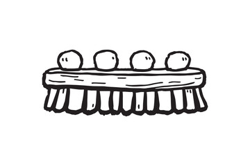 Scrub brush line art