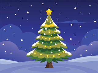 abstract christmas tree card vector illustration