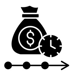 Budget Timeline  Icon Element For Design	
