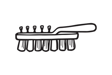 Scrub brush line art