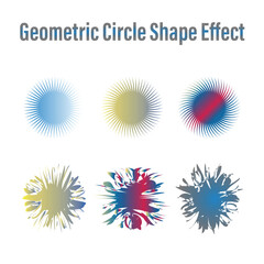 Geometric abstract Circle Shape And Effects Bundle Set.