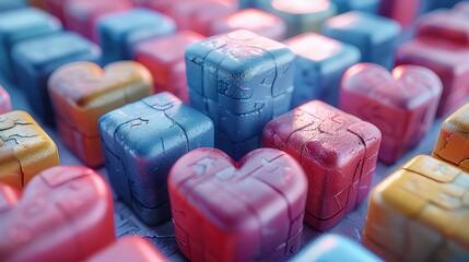 Colorful abstract geometric blocks