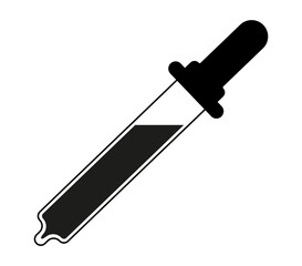 Pipette icon. Simple linear dropper pattern. Used for cosmetic and medical needs. EPS 10 vector illustrations