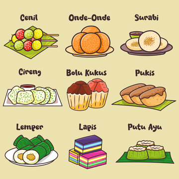 ILLUSTRATION OF TRADITIONAL INDONESIAN FOOD