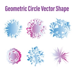 Geometric abstract Circle Shape And Effects Bundle Set.