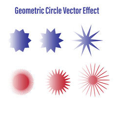 Geometric abstract Circle Shape And Effects Bundle Set.