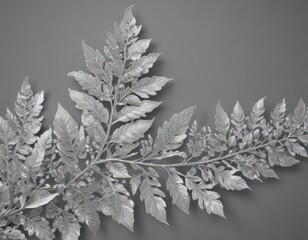 Intricate silver lace leaf border, shimmering elegant foliage ,  frame,  foliage,  leaf border