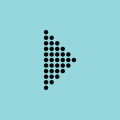 Dotted Bold Right Arrow Icon for Modern Navigation and Direction