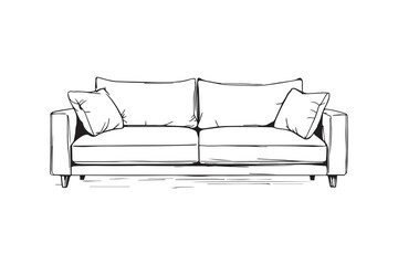 Sofa set line art
