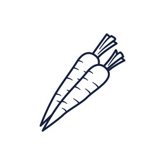 Simple Carrot Outline Healthy Vegetable Icon