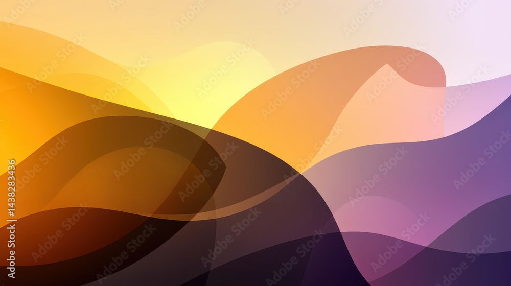 Poster abstract design with smooth flowing colors and gradients.