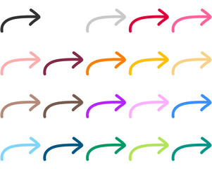 simple forwarded arrow color variation