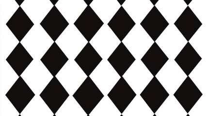 Geometric black and white diamond pattern design.