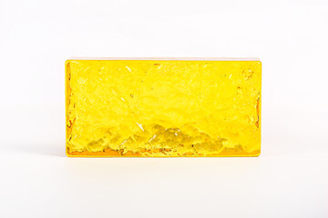 Glass blocks material for creating glass walls isolated on white background