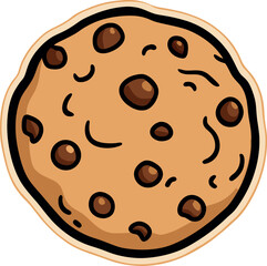 Mouthwatering Chocolate Chip Cookie Vector Illustration for Gourmet Food Branding, Bakery, and Dessert Marketing – High-Quality, Realistic & Viral Design