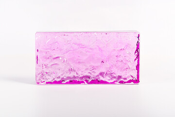 Glass blocks material for creating glass walls isolated on white background