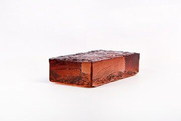 Glass blocks material for creating glass walls isolated on white background