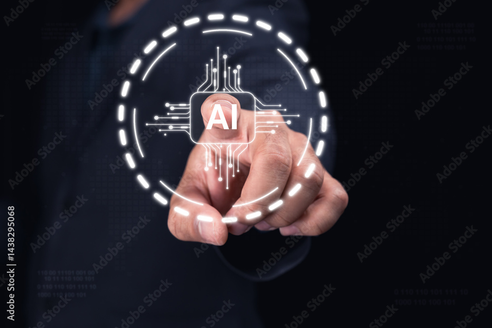 Aufkleber innovative ai technology interaction digital workspace user experience modern