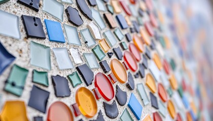 Obraz premium Colorful Mosaic Tile Wall Texture