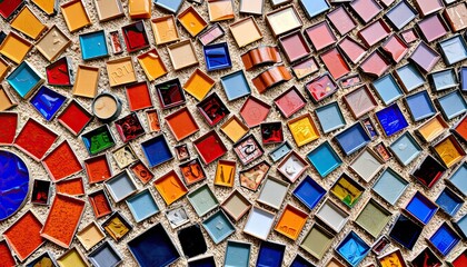 Colorful Mosaic Tile Texture Background