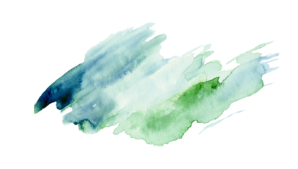 Green Water color splash on isolated Background 