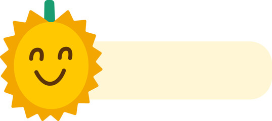 Smiling Durian Illustration with Banner