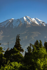 CHACHANI VOLCANO IN THE CITY OF AREQUIPA, ONE OF THE TALLEST THAT CAN BE SEEN IN THE FAMOUS WHITE...