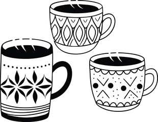 cup of coffee and mugs