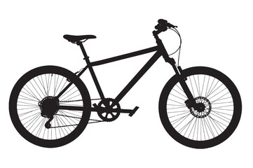 Mountain bike bicycle cycle silhouette outdoor adventure transportation