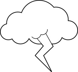Lightning icon drawing doodle vector