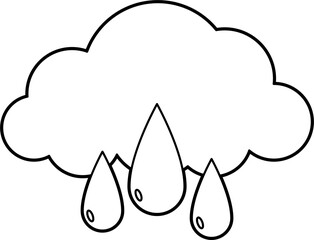Raindrop icon drawing doodle vector