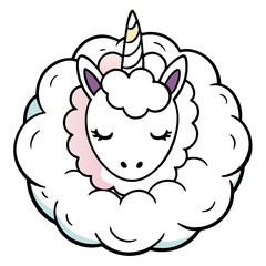 Unicorn head vector