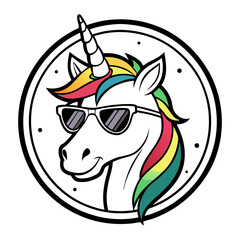 Unicorn head vector
