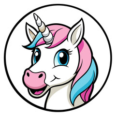 Unicorn head vector