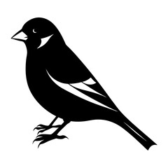 Goldfinch Silhouette vector illustration