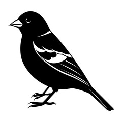 Obraz premium Goldfinch Silhouette vector illustration