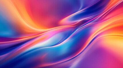 Obraz premium Vibrant Swirling Abstract Art Blue Orange Pink Hues