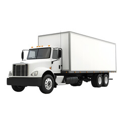 Blank white semi-truck, perfect for advertisement mockups.