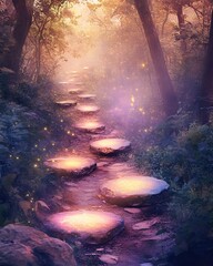 Mystical forest path