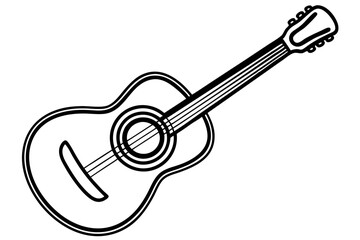 Acoustic Line Art vector illustration