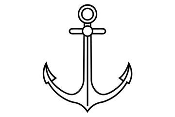 Anchor Line Art vector illustration