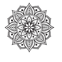 abstract floral mandala design