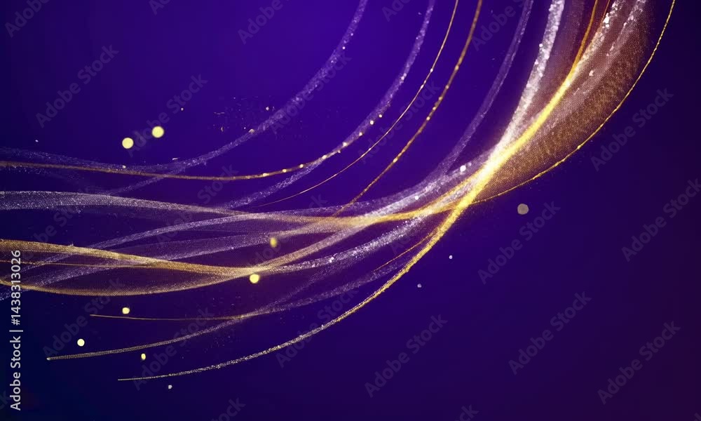 Aufkleber dark coloured background glowing particles, stars and sparkling flow, abstract background with spark