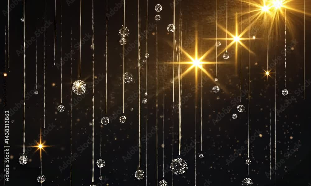 Aufkleber dark coloured background glowing particles, stars and sparkling flow, abstract background with spark