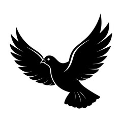 Flying Dove Silhouette vector illustration
