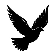 Flying Dove Silhouette vector illustration